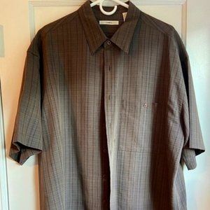 Moda Campia Casual Shirt - XL - Brown Stripe
